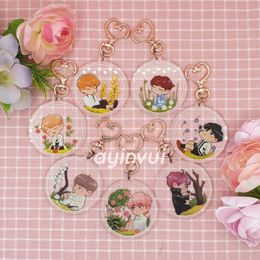 BTS Terrarium Keychains