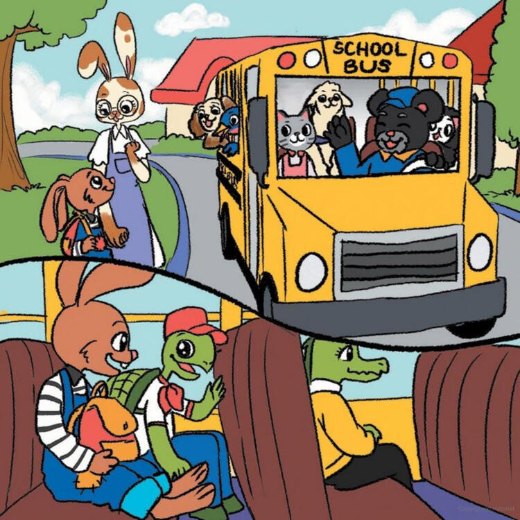 Button Bunny First Day of School